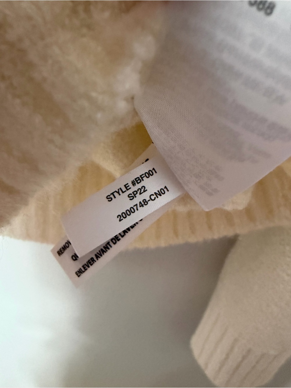 J. Crew Cashmere crewneck bouclé cable-sleeve sweater Size XS Ivory *F - Picture 10 of 12
